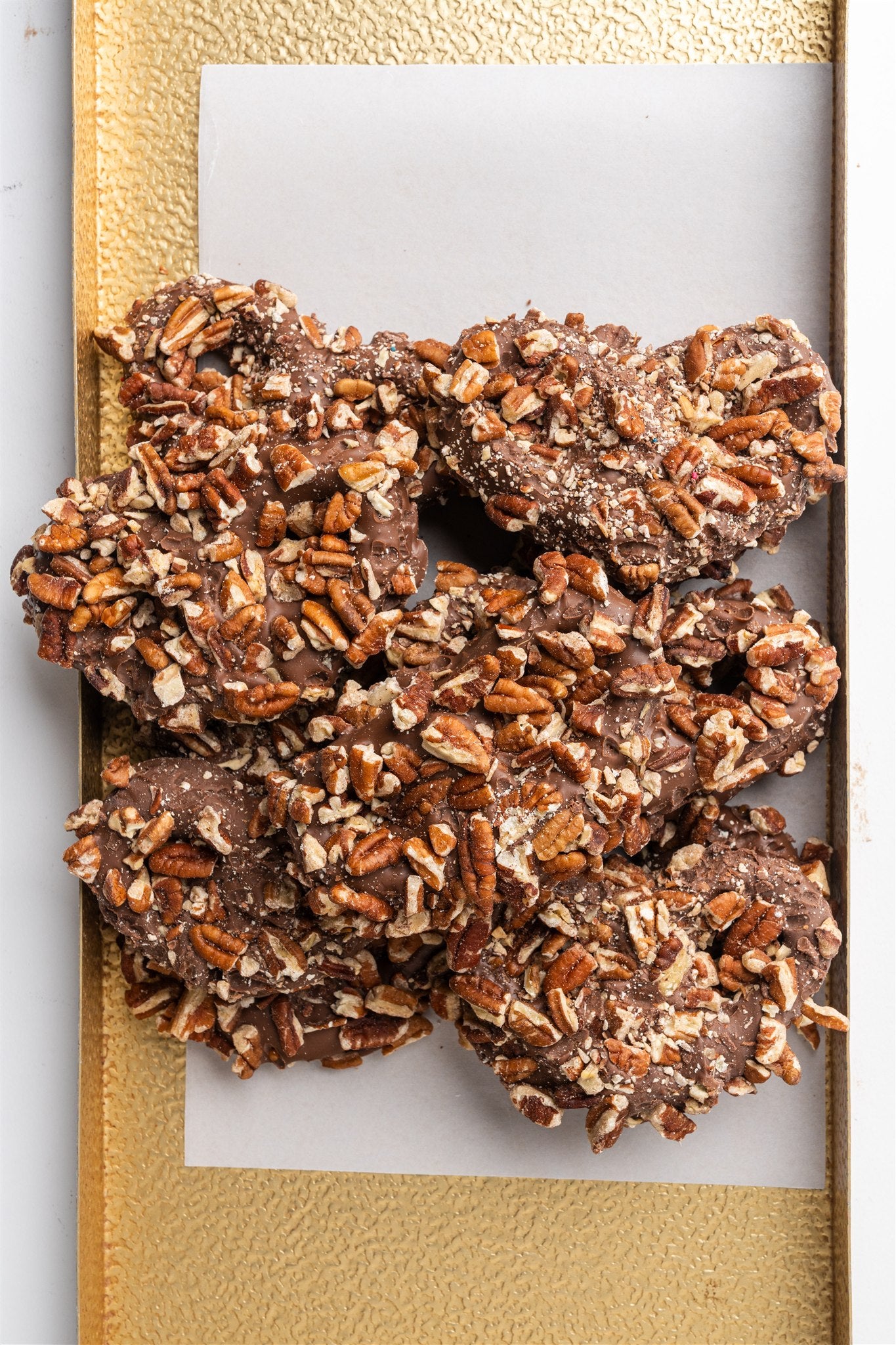 Pecan Caramel Covered Pretzels