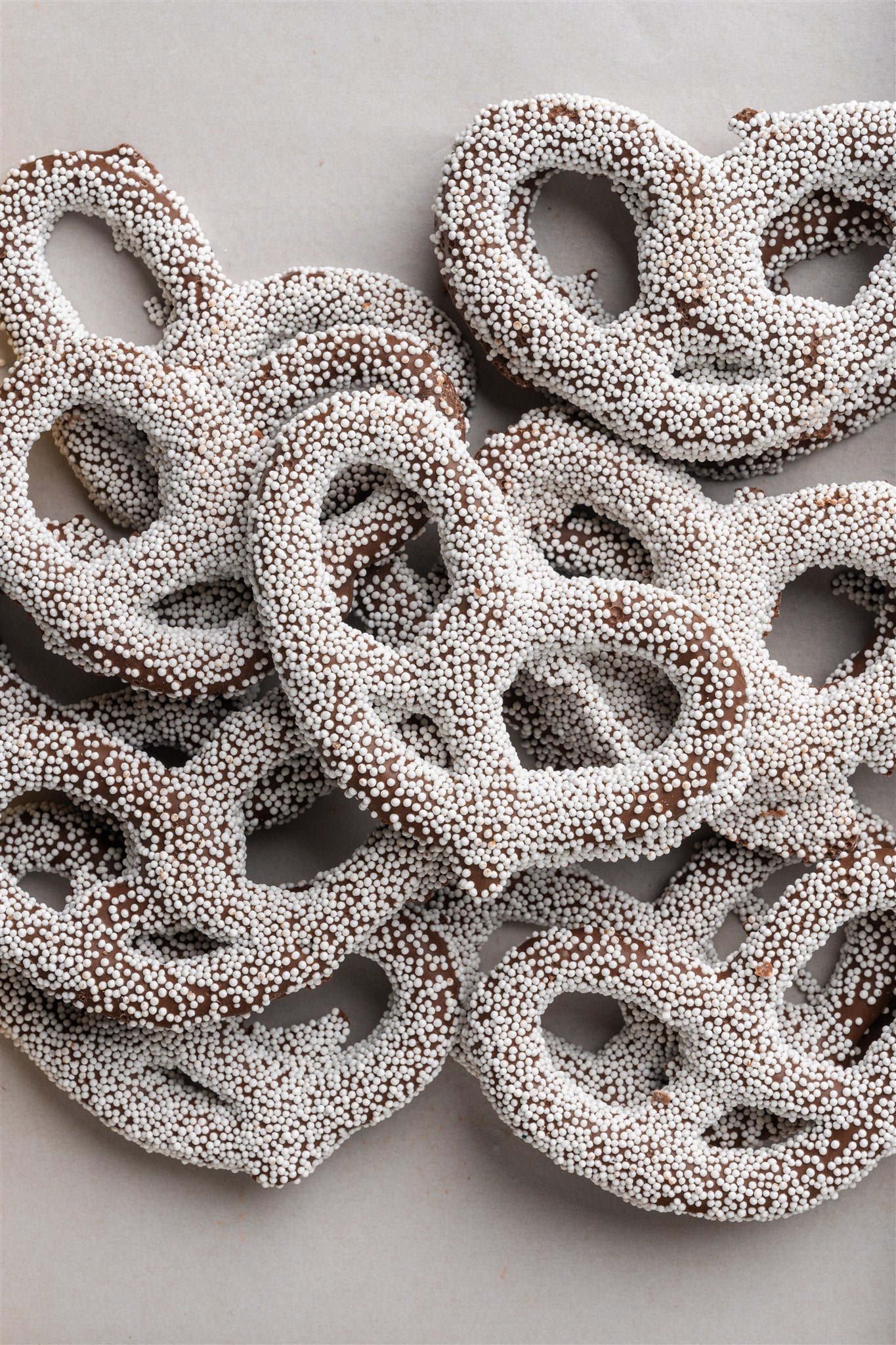 Non- Pareil Milk Chocolate Covered Pretzels