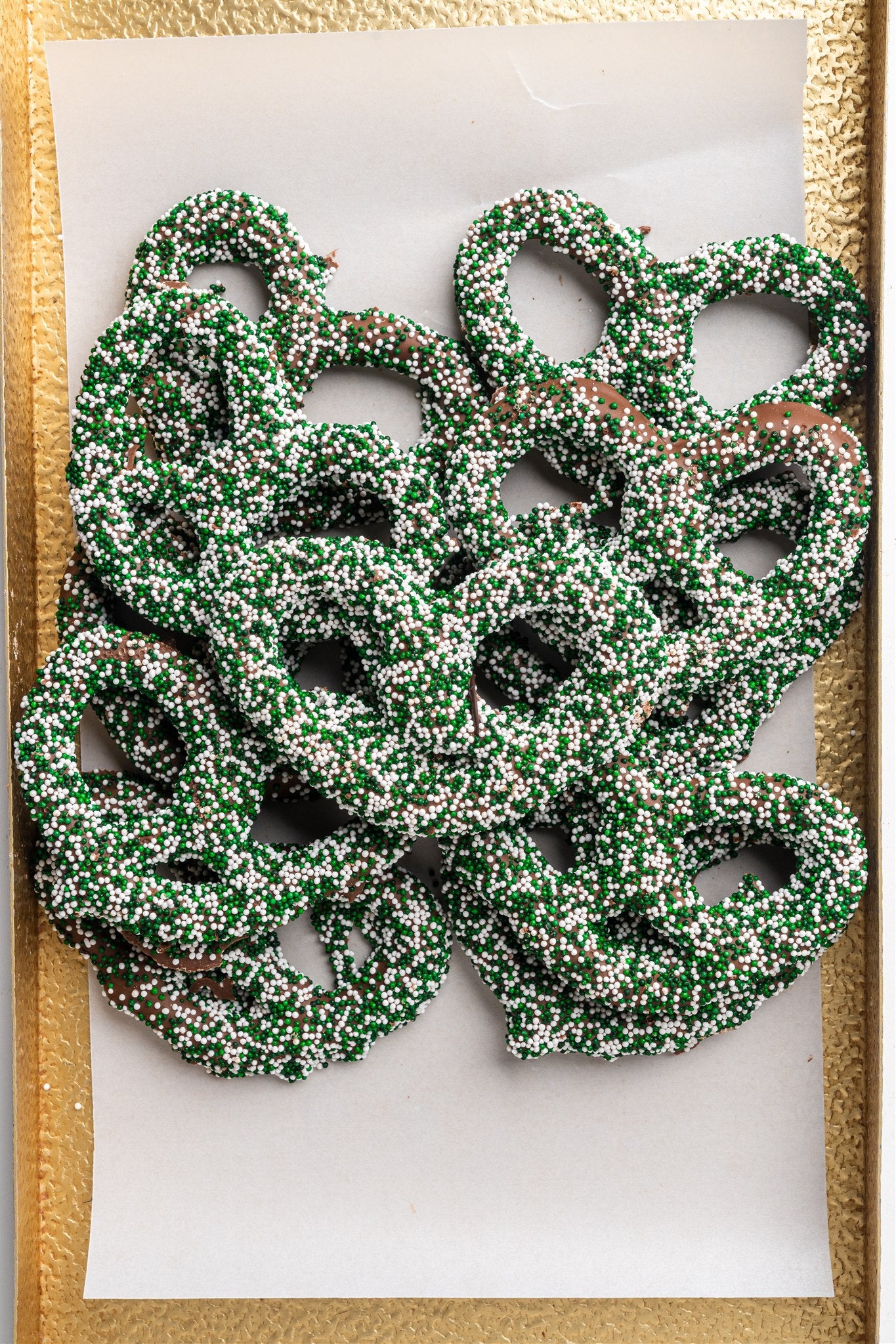 Non- Pareil Milk Chocolate Covered Pretzels