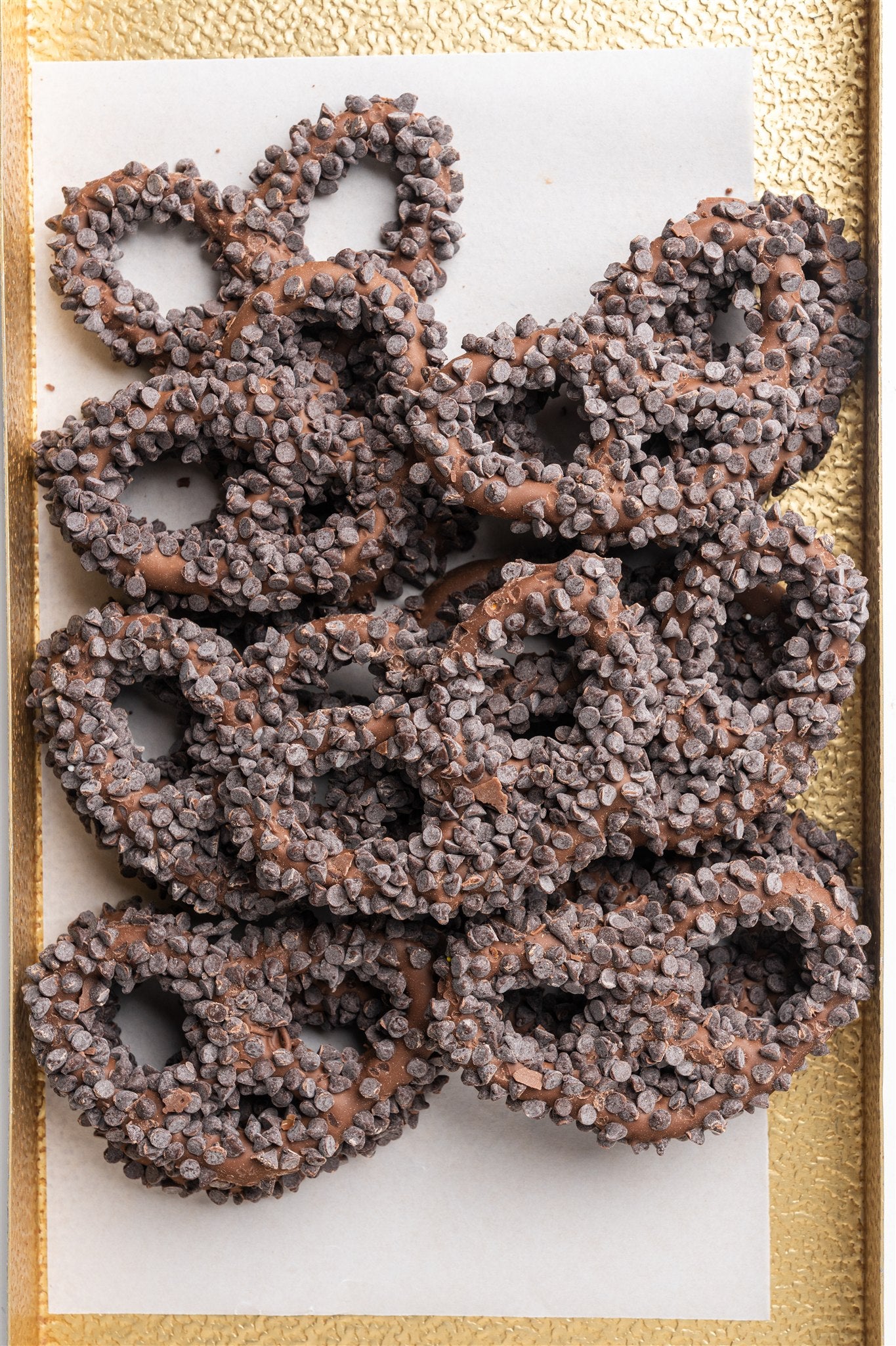 Chocolate Chip Milk Chocolate Covered Pretzels