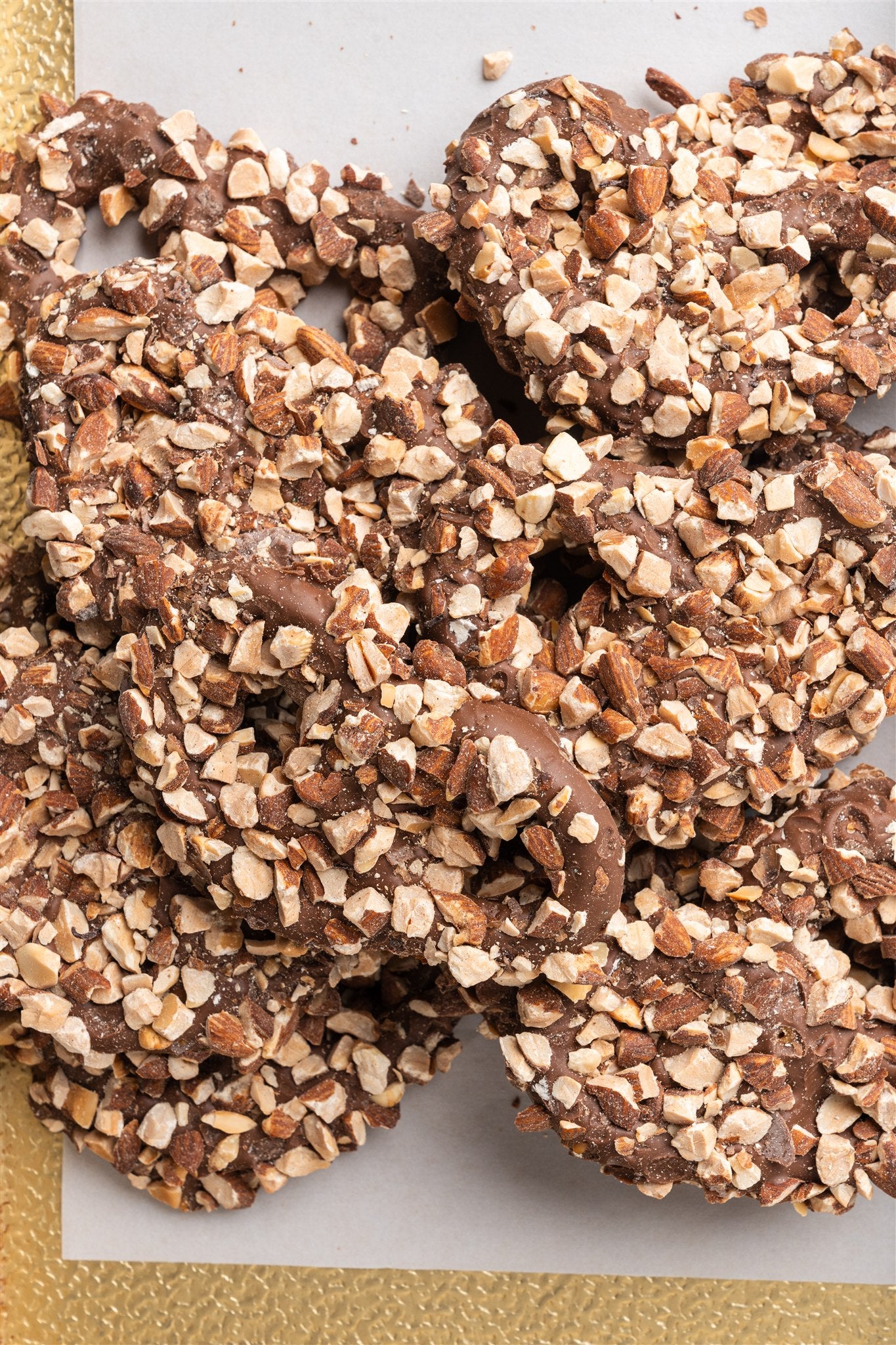Almond Caramel Milk Chocolate Covered Pretzels