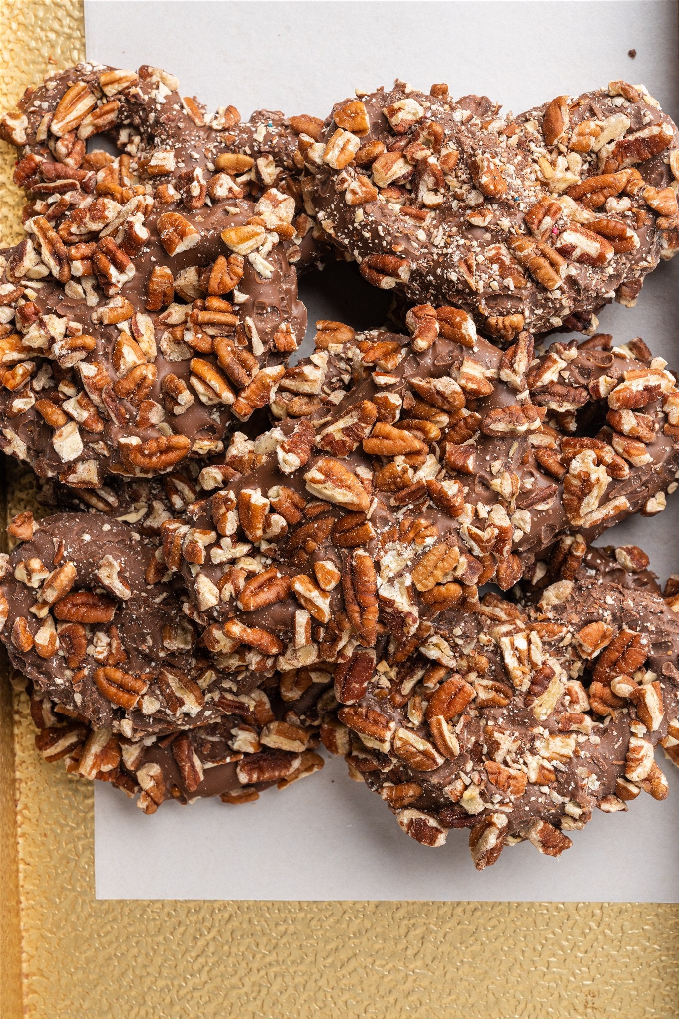 Pecan Caramel Covered Pretzels