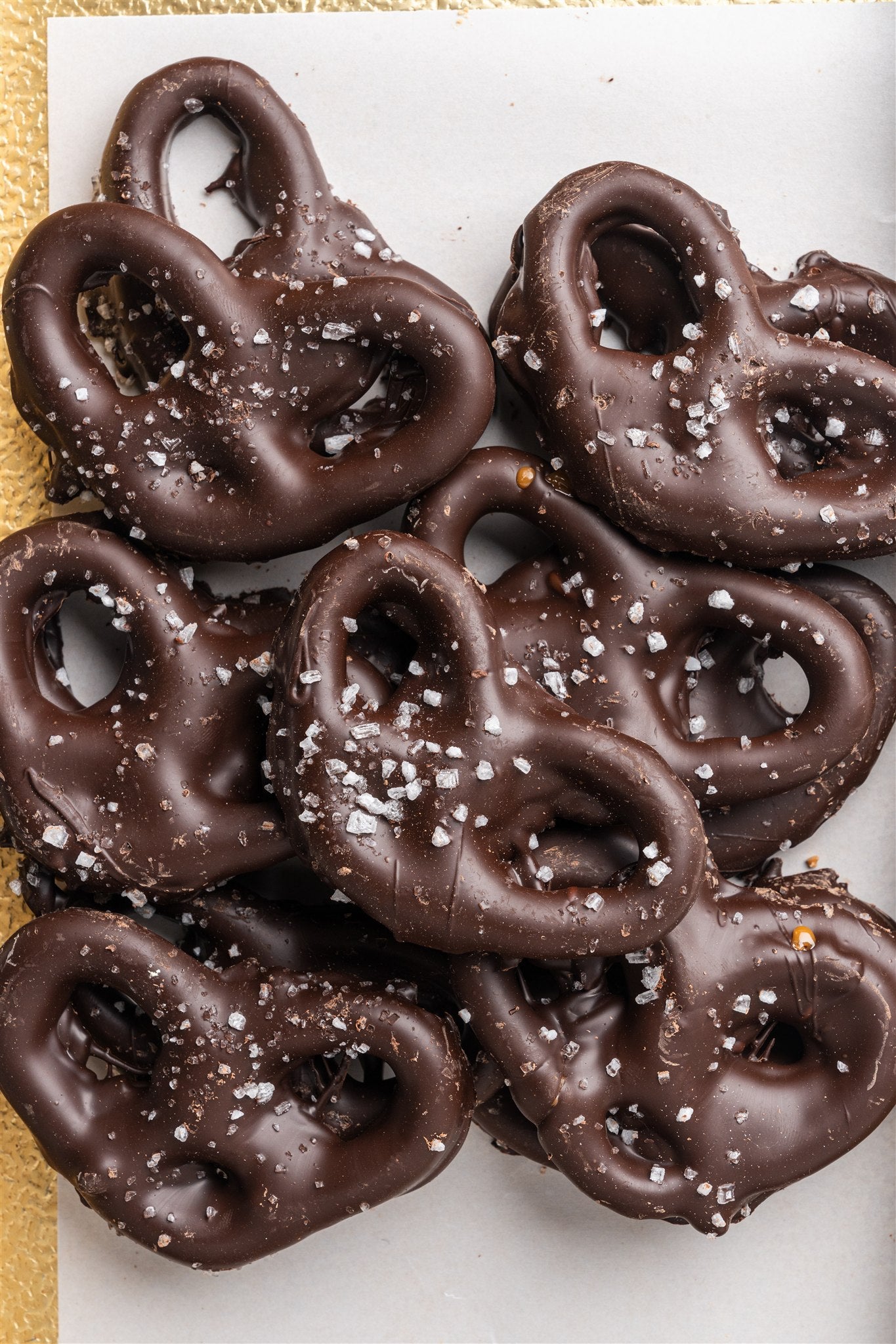 Sea Salt Caramel Dark Chocolate Covered Pretzels