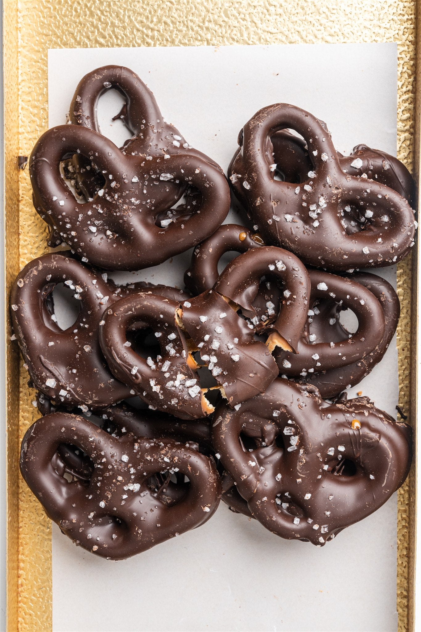 Sea Salt Caramel Dark Chocolate Covered Pretzels
